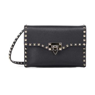 Valentino Tassen, Dames, Zwart, ONE Size, Leer, Compacte Crossbody Tas