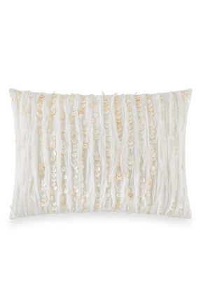 DKNY Flutter Sequin Accent Pillow in Ivory at Nordstrom