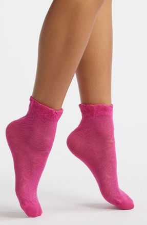Stems Sweet Florence Lace Socks in Berry at Nordstrom
