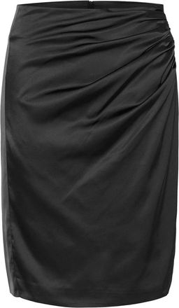Inwear Zwarte Drape Rok met Gedrapeerde Effecten - Dames - Korte rokken - Zwart - XS - Rokken