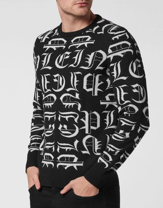 Philipp Plein Pullover Ronde Hals Gothic Plein