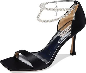 Badgley Mischka Loretta Womens Sandals Black : 5.5 M, Leather