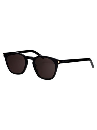 Saint Laurent Unisex Sunglasses Sl28 Slim Black Acetate Black-Black-Black Black/black/black