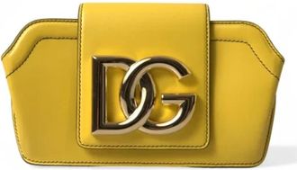 Dolce & Gabbana Pre-owned Etui voor Brillen - Dames - Vintage Clutch - Geel - ONE Size - Leer - Vintage