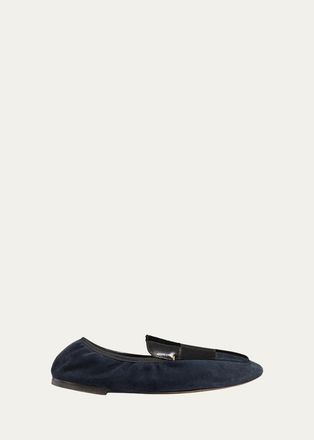 Khaite Zoe Patchwork Leather Loafers