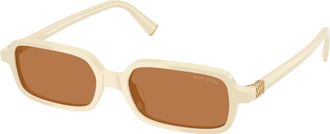 Miu Miu Brown Rectangular Ladies Sunglasses MU 11ZS 21D90Q 51