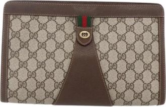 Gucci Pre-owned Clutches, female, Beige, Size: ONE SIZE Pre-owned Vintage Clutch