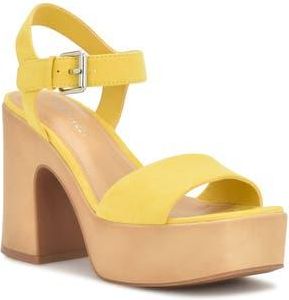Nine West Open It Platform Heeled Sandal in Yellow at Nordstrom Rack, Size 6.5