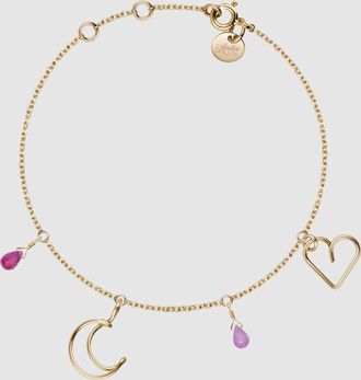 Atelier Paulin Bracelet Th&eacute;ia Saphir Rose