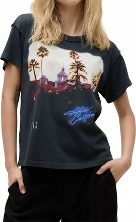 Daydreamer Eagles Hotel California Reverse Gf Tee In Vintage Black