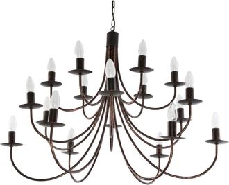 OEM L&aacute;mpara Colgante De Techo Tradicional, Candelabro, Negro, Oro Viejo, Lumen Old 710/18