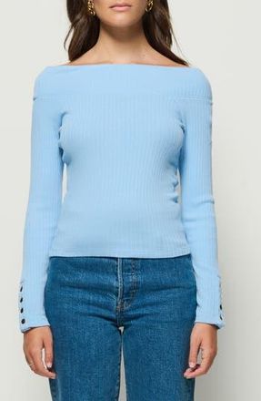 Nation Ltd Val Off the Shoulder Cotton Rib Top in Bell at Nordstrom Rack, Size Xx-Large
