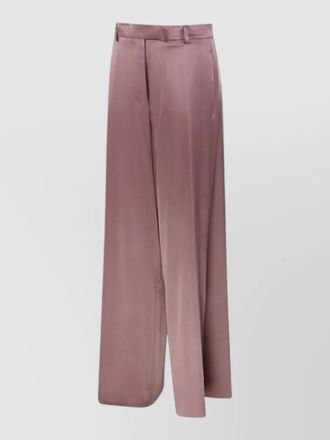 Dries Van Noten penn wide leg satin trouser belt loops