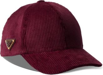 Prada Cappello da baseball a coste - Rosso