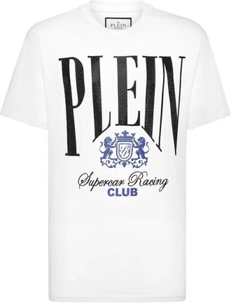 Philipp Plein Strass Cars Racing T-shirt - White