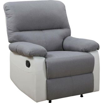 Habitat et Jardin Habitat Et Jardin - Sill&oacute;n Reclinable Lincoln - Blanco/gris Claro