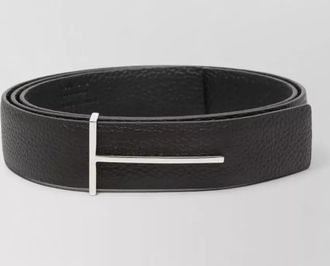 Tom Ford soft grain leather slim t belt 28mm