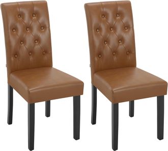 Woltu Juego De 2 Sillas De Comedor - Sillas Modernas, Sillas De Comedor, Sillas De Comedor, Marrone - Woltu