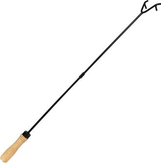 Sunnydaze Fire Poker 32In Steel Fireplace Fire Pit Accessory With Wood Handle