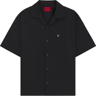 HUGO BOSS Overhemd met korte mouwen - Zwart