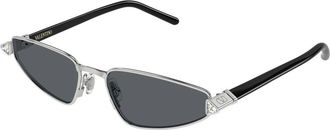 Valentino V Logo Zonnebril - Dames - Zonnebrillen - Grijs - 57 MM - Accessoires
