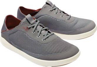 Olukai Mens Moku Pae Boat Shoes In Poi/red Orche