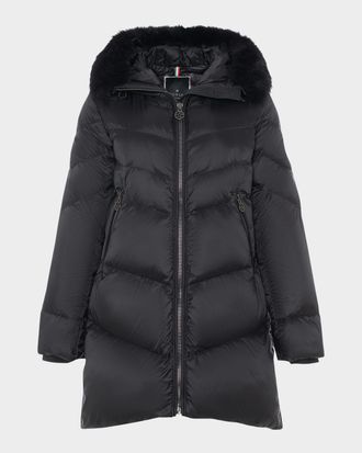 Gorski Apres-Ski Jacket With Detachable Toscana Lamb Shearling Hood Trim