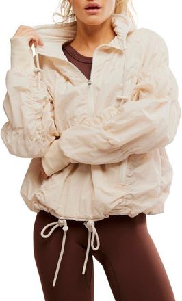 Free People FP Movement FP Light Packer Water Resistant Hiking Pullover in Bleached Clay at Nordstrom, Size X-Small