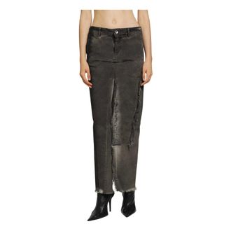 Rick Owens Dames, Rokken, Grijs, Maat: W27 Denim