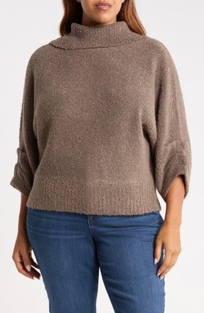 Wit & Wisdom Dolman Blouson Sleeve Sweater in Oyster Mushroom at Nordstrom, Size 2X