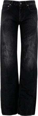 Balenciaga Wide Leg Broeken - Dames - Regular Fit Jeans - Zwart - W28 - Katoen - Jeans
