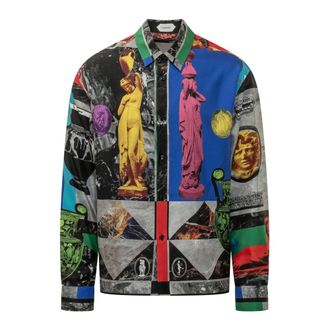 Versace Overhemden, Heren, Veelkleurig, S, Informal Shirt Geo