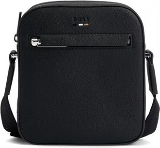 HUGO BOSS Ray NS Zip Bag - Heren - Schoudertassen - Zwart - ONE Size - Leer - Tassen