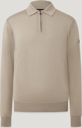 Belstaff Kyle Polo Mens Merino Wool Dark Sand Size 2XL