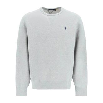 Polo Ralph Lauren Sweatshirts, male, Gray, S, Signature Logo Crew-neck Sweatshirt