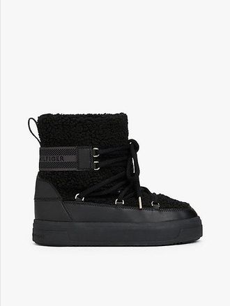 Tommy Hilfiger Botas de nieve con exterior de borreguillo y forro