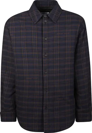 Off-white Lbl Check Checkered Padded Cotton Overshirt