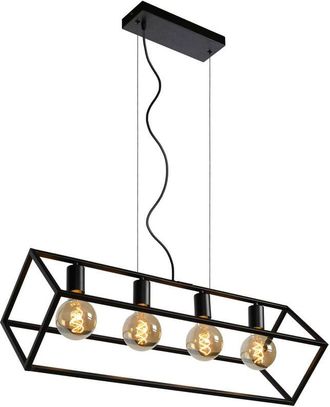 Lucide Fabian - Bar Pendant Light - 4xE27 - Black - Lucide