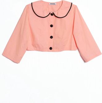 Batsheva Carroll Top In Shell Pink