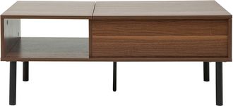 Miliboo Mesa De Centro Elevable De Madera Oscura Y Metal 100 Cm Kane