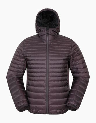 Mountain Warehouse Mens Mountain Warehouse Mens Hybrid Extreme Featherweight Down Filled Hooded Jacket - Brown - Size: 42/Regular