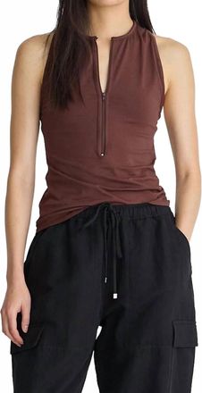 Apiece Apart Ten Racer Tank In Chocolate