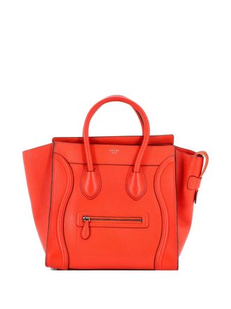 Celine Luggage Bag Grainy Leather Mini tote bag - Arancione