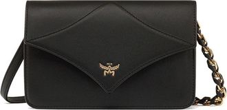 MCM Diamond schoudertas gemaakt van kalfsleer - Dames - Mini tas - Zwart - ONE Size - Leer - Tassen