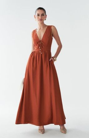 BWLDR Amber Maxi Dress in Copper at Nordstrom, Size 14