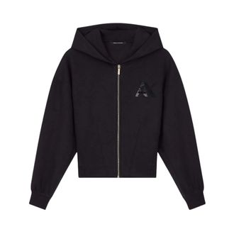 A|X Armani Exchange Scuba Zip-Up Athleisure Stretch Sweatshirt - Dames - Vesten met rits - Zwart - L - Polyester - Hoodies & sweatvesten