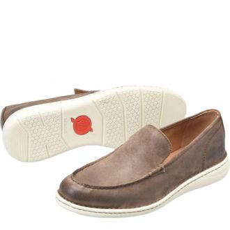 Born Mens Thaton Slip On In Taupe/brown Cuero
