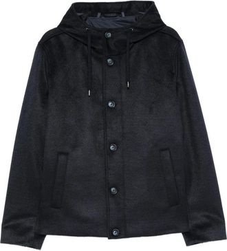 Herno Hooded Button-fastening Jacket