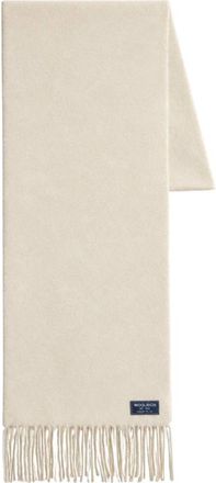 Woolrich Pure Basic Wollen Sjaal - Dames - Accessoires - Beige - Maat: ONE Size Wol
