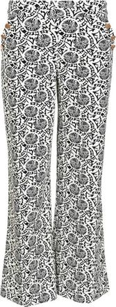 Maicazz Broeken, Dames, Zwart, M, Xavi Fan Print Statement Broek